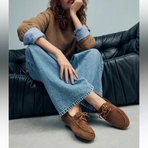 Madewell Shoes 8.5 Jamie Boat Shoe Moccasins Brown Suede